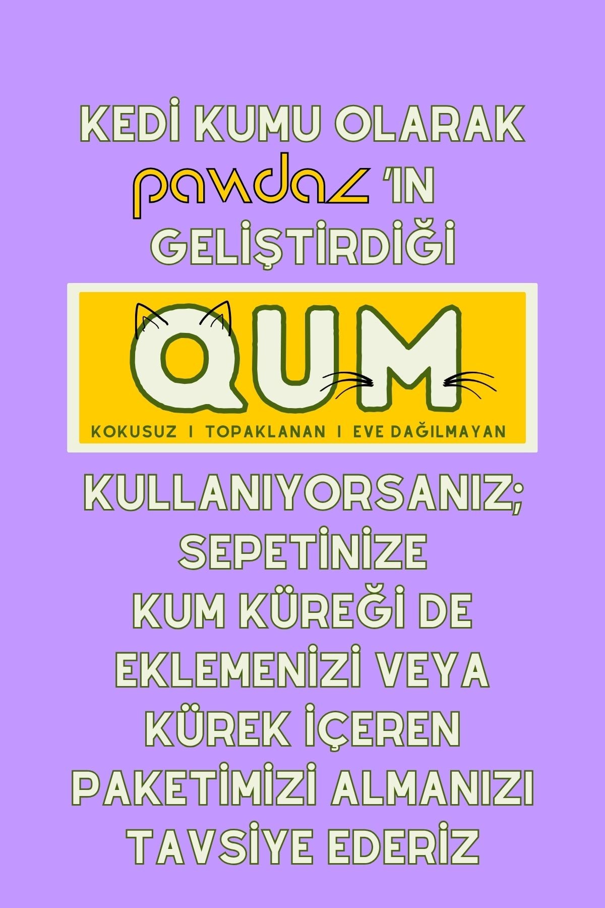 pawdaz Qum Küreği - Büyük delikli büyük kum küreği ( İri taneli kedi kumları için) (lila)