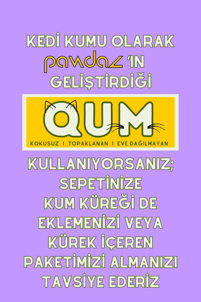 pawdaz Qum Küreği - Büyük delikli büyük kum küreği ( İri taneli kedi kumları için) (lila)