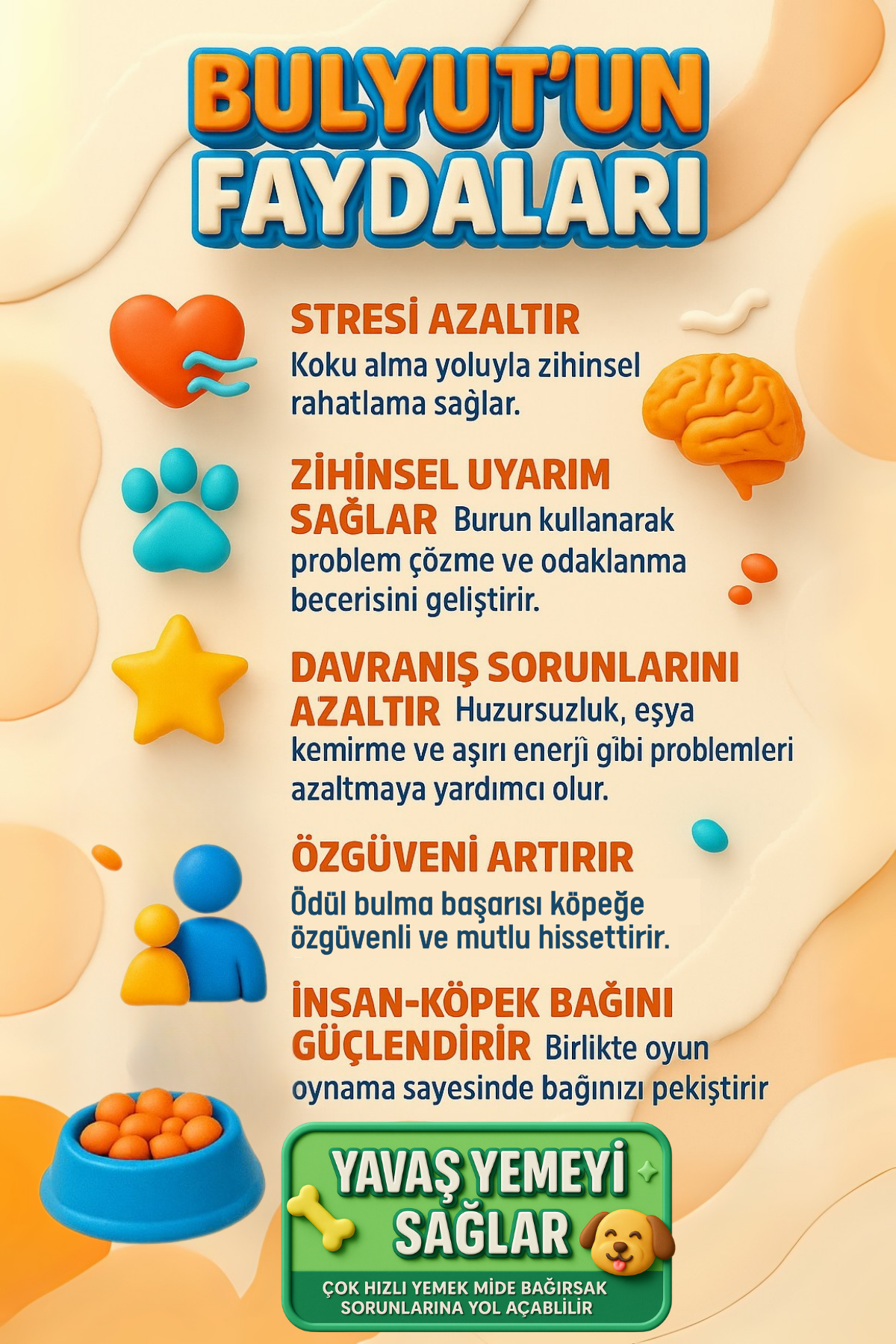Bulyut (35 CM) - Köpek Koku Eğitim Matı, Bulma, Koklama ve Yavaş Yeme Oyuncağı, Kaymaz Taban