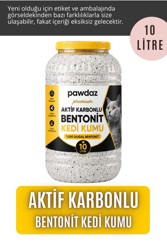 Aktif Karbonlu Bentonit Kedi Kumu (10 Litre)