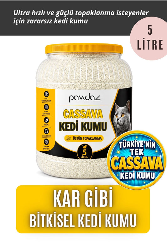 Cassava Kedi Kumu – Hızlı ve Güçlü Topaklanma (5 Litre)