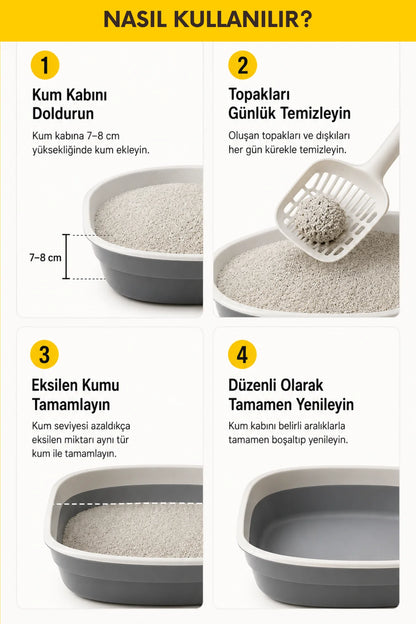 Bentonit Kedi Kumu - Tozu azaltılmış