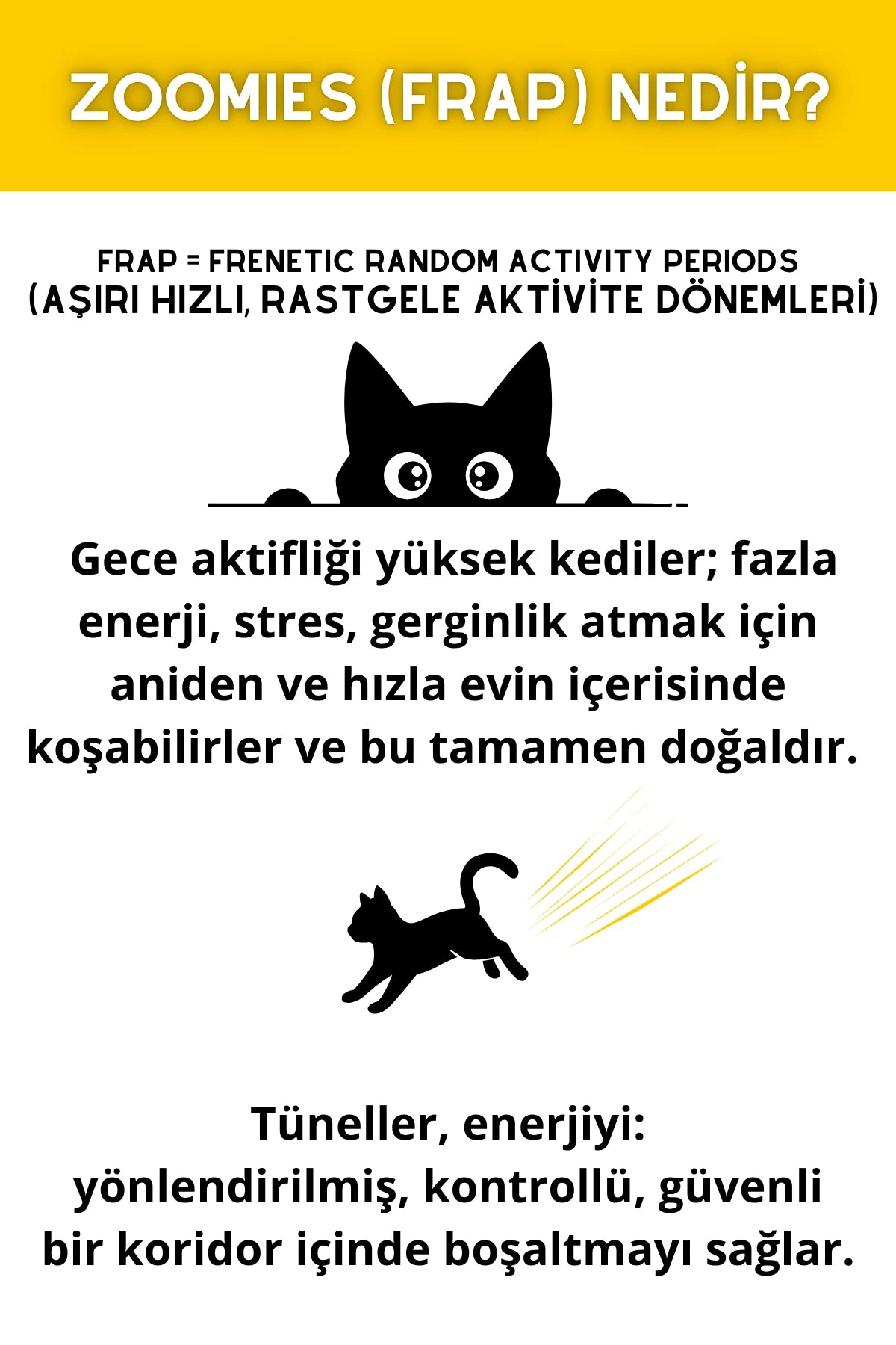 110 CM Açık Kedi Oyun Tüneli - Hızlı kurulur ve kolay toplanır