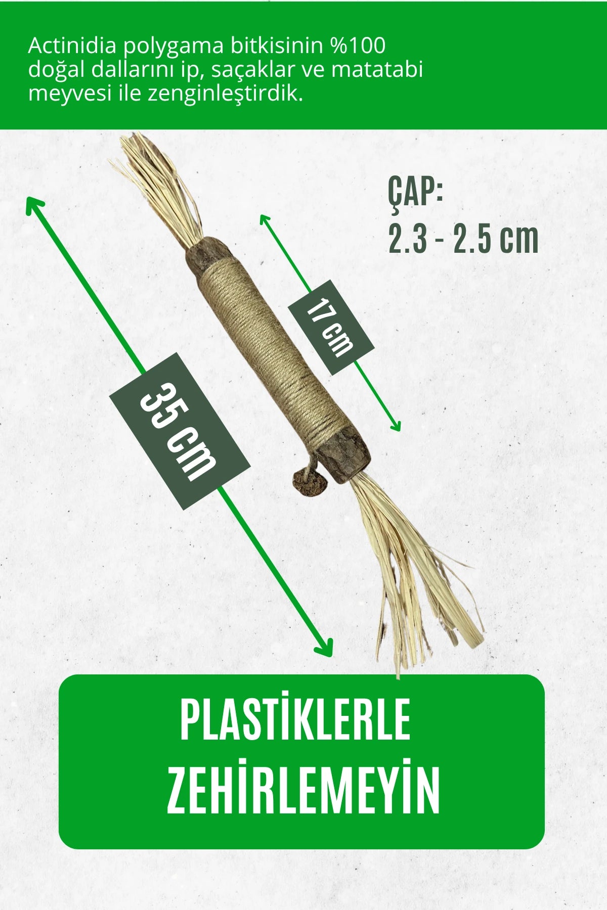 STICK - Kediler için diş temizlemeye ve stres gidermeye yardımcı oyuncak (BÜYÜK)
