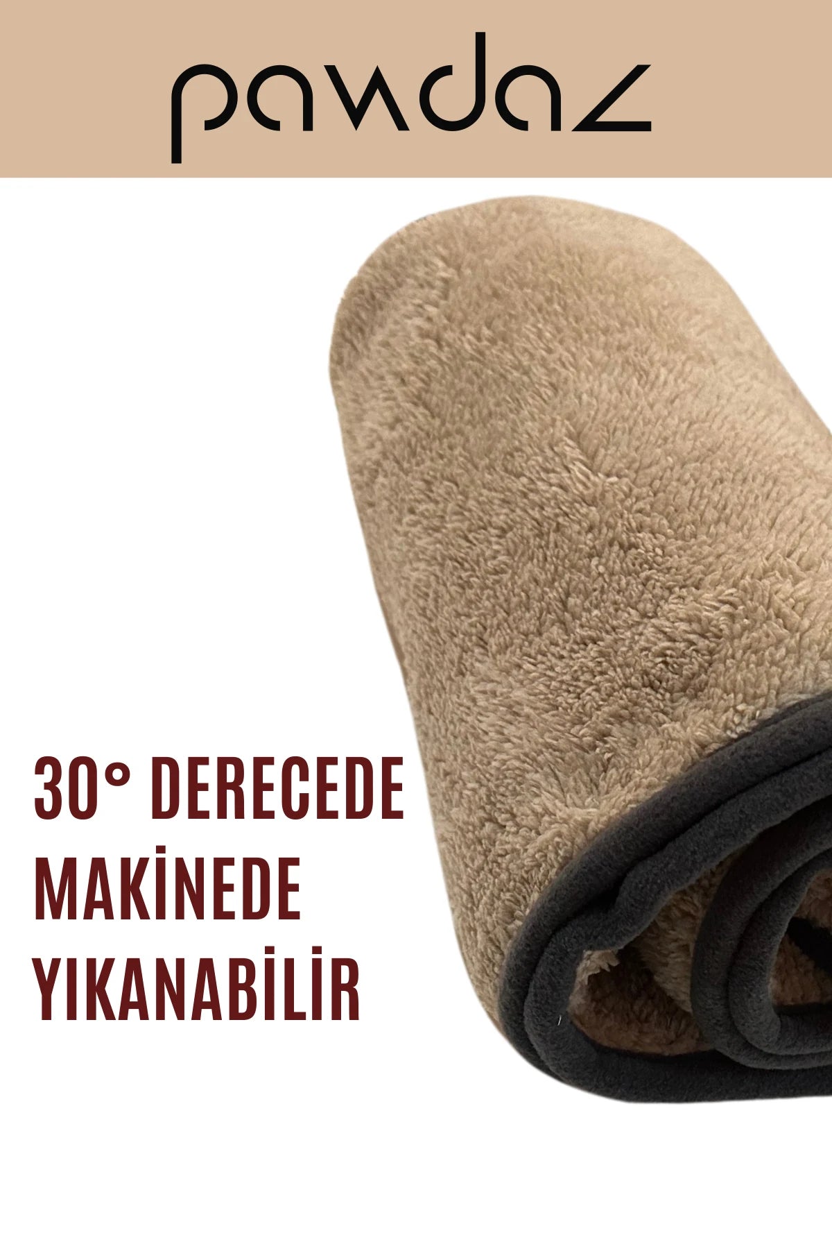 Kedi ve Köpek Battaniyesi - Çift Katlı, Yıkanabilir (Karamel)