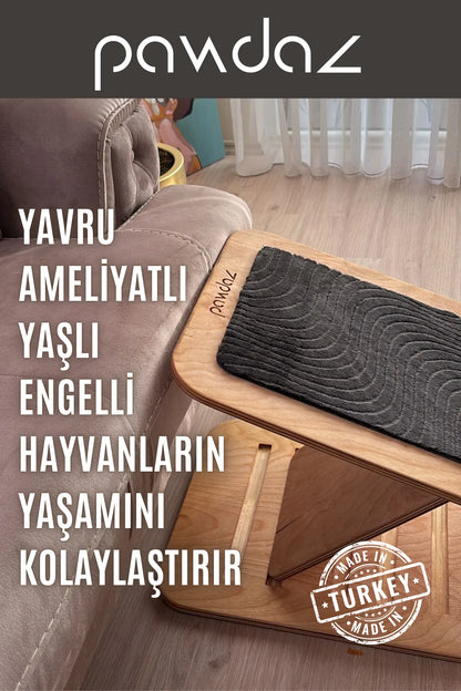 Dayanak - Yaşlı, Engelli, Yavru, Ameliyat Sonrası, Kısa Boylu Kediler ve Köpekler İçin 5 Kademeli Rampa