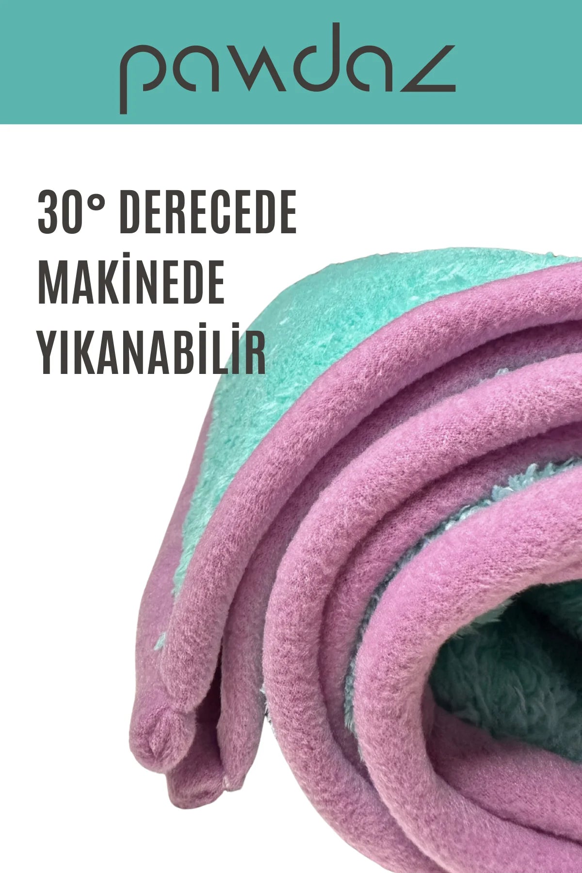 Kedi ve Köpek Battaniyesi - Çift Katlı, Yıkanabilir (Mint)