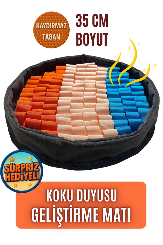Bulyut (35 CM) - Köpek Koku Eğitim Matı, Bulma, Koklama ve Yavaş Yeme Oyuncağı, Kaymaz Taban (Hawaii)