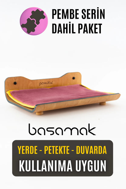 pawdaz Basamak - Kediler İçin Serin Mat Uyumlu Duvar, Kalorifer ve Yerde Kullanılabilen Yatak (pembe-basamak)