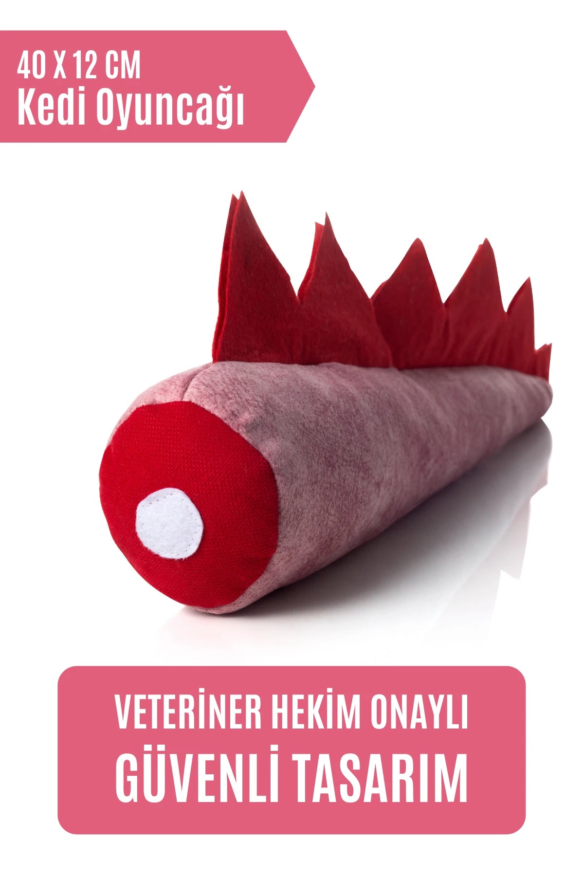 pawdaz - matatabi DINO - Kocaman Kedi Oyuncağı (Kızıl Ejder)