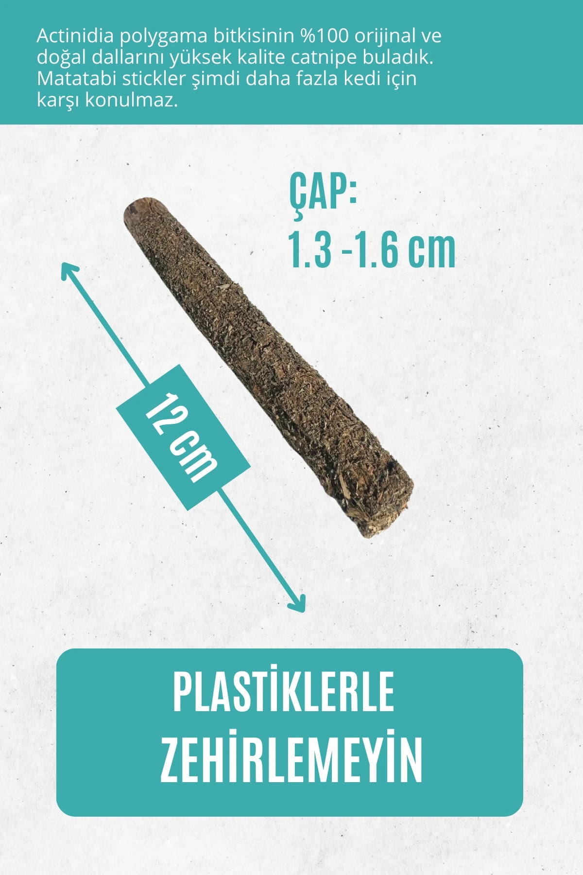 STICK - Kediler için diş temizlemeye ve stres gidermeye yardımcı oyuncak (CATNİPLİ)