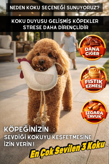 Horoz - Üç Koku Seçenekli Köpek Oyuncağı ( Dana Ciğer, Tavuk Izgara, Fıstık Ezmesi )
