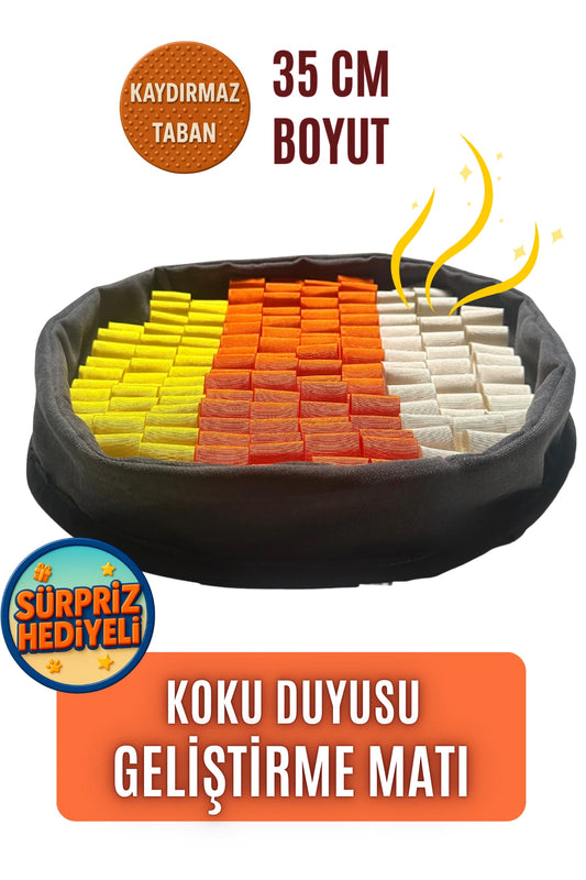 Bulyut (35 CM) - Köpek Koku Eğitim Matı, Bulma, Koklama ve Yavaş Yeme Oyuncağı, Kaymaz Taban (Arizona)