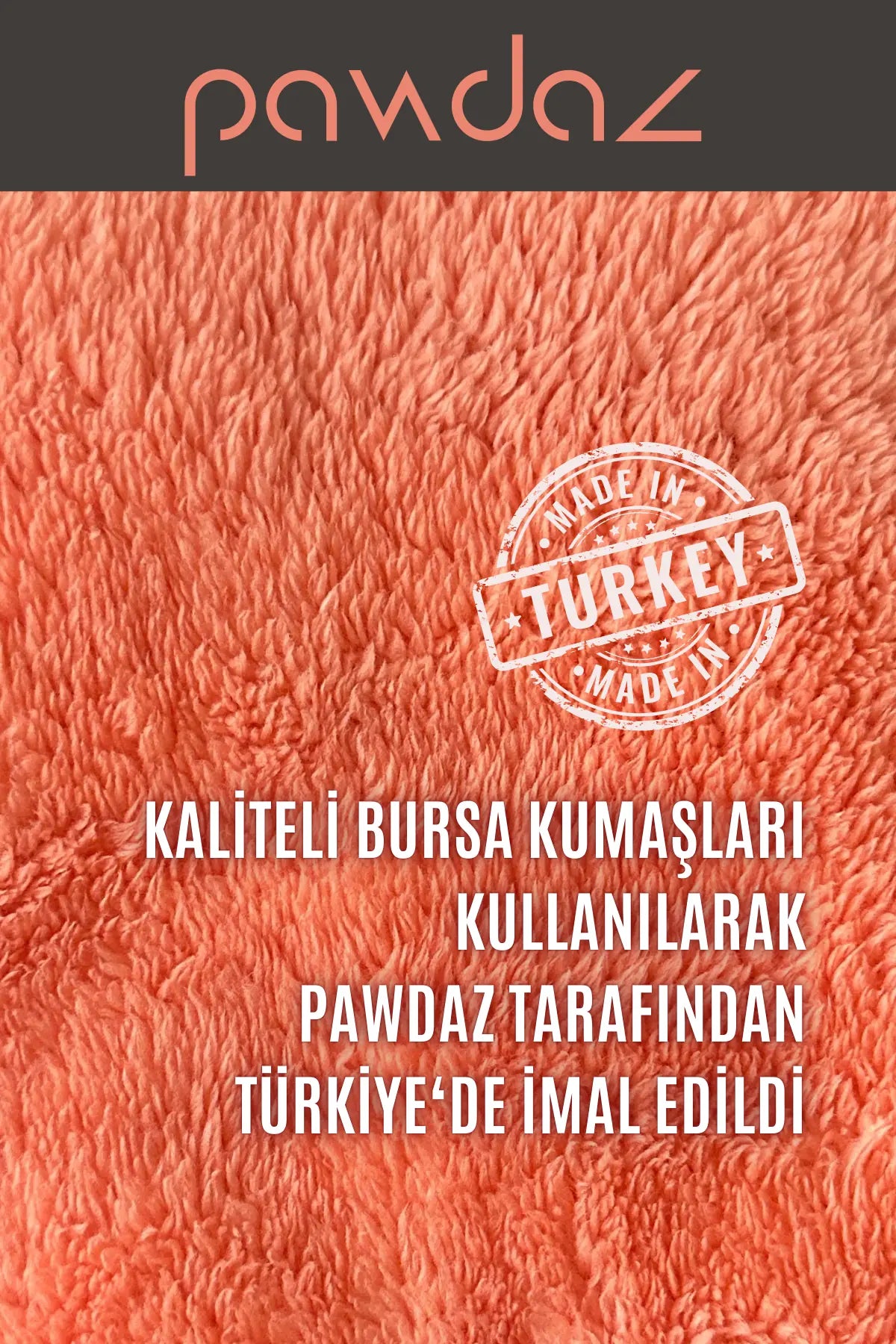 Mağara (45x40cm) - Modern kedi/köpek mağara yatak, Saklanma alanı, Sakinleştirici, Konforlu (Şeftali)