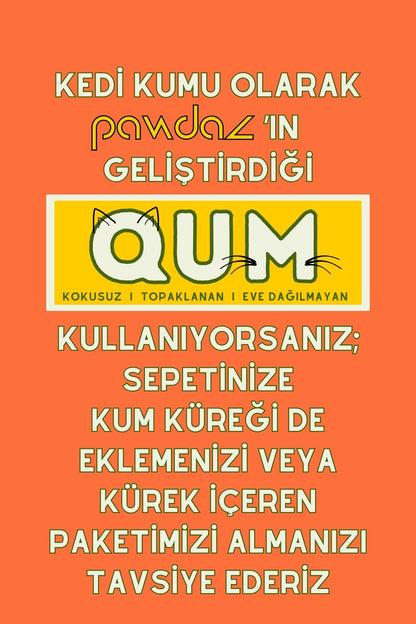pawdaz Qum Küreği - Büyük delikli büyük kum küreği ( İri taneli kedi kumları için) (mavi)