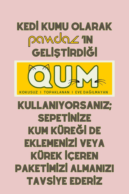 pawdaz Qum Küreği - Büyük delikli büyük kum küreği ( İri taneli kedi kumları için) (pembe)